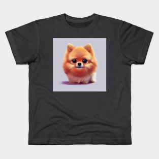 Pomeranian Puppy Dog Art Kids T-Shirt